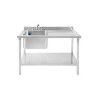 Picture of ATLAS SBLD1200 SINGLE BOWL SINK LEFT HAND DRAIN 1200MM