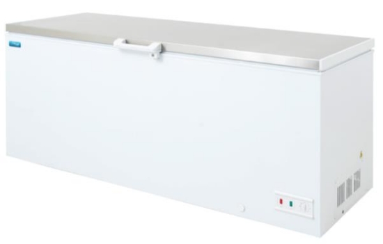 Picture of UNIFROST CF501 CHEST FREEZER STAINLESS STEEL LID 435LTR 1535*740*825  3FEET/3ROLLERS