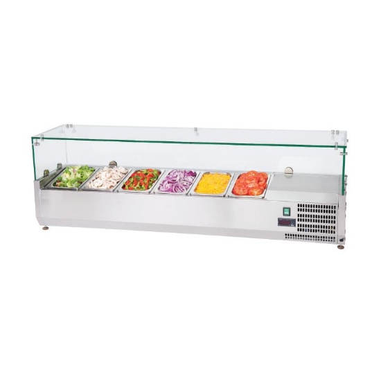Picture of ATOSA ESL3887GR 1800MM COLD TOPPER - GLASS TOP